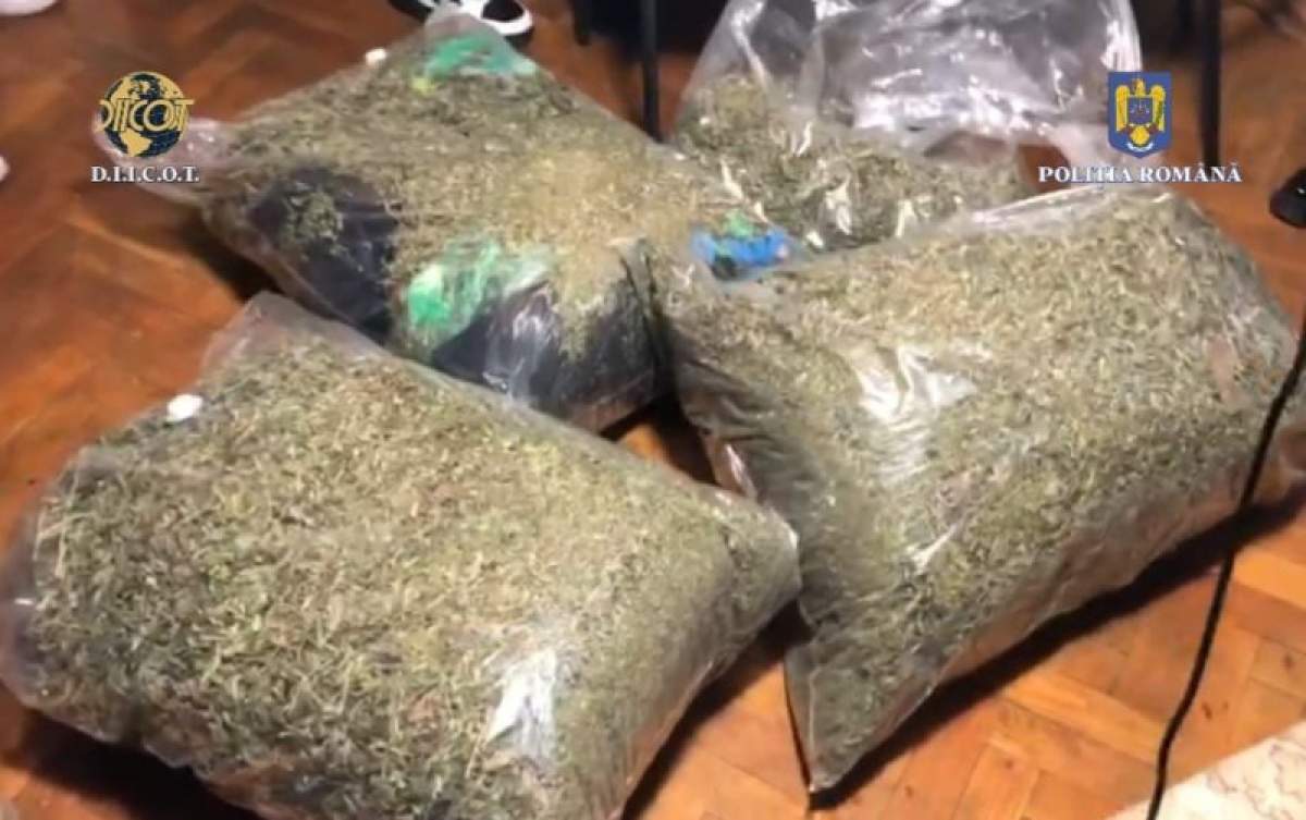 Polițiștii au găsit 53 de kilograme de droguri. saci cu droguri