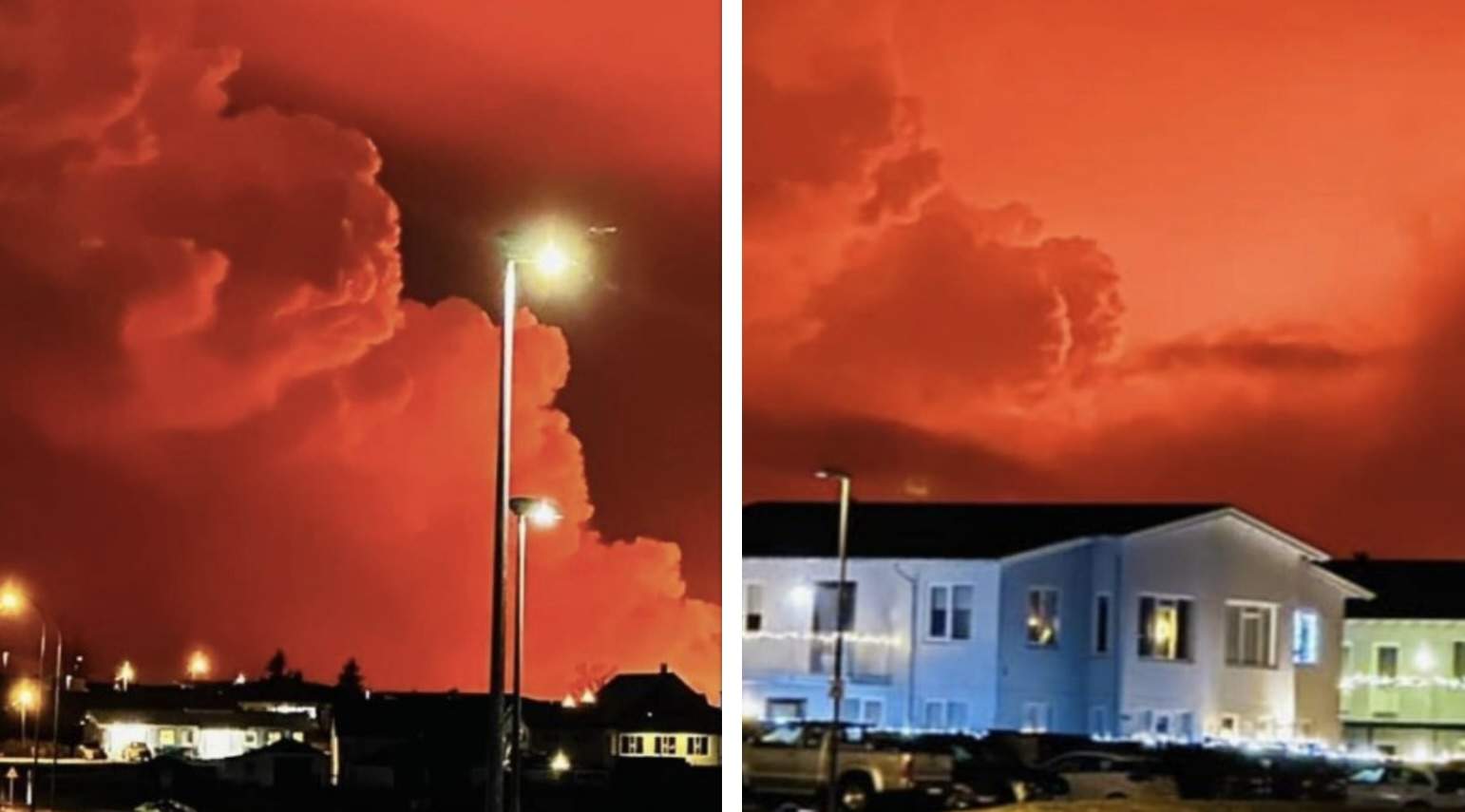 Cerul Islandei a devenit roșu