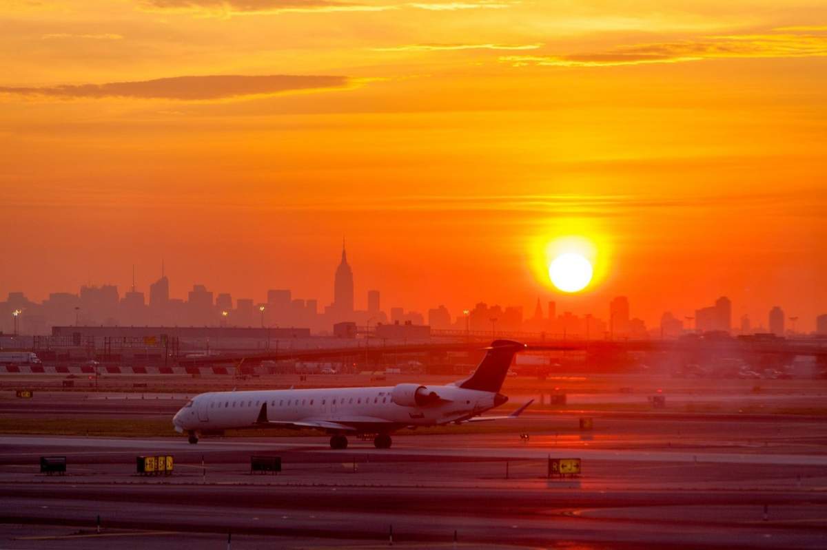 un avion în New York