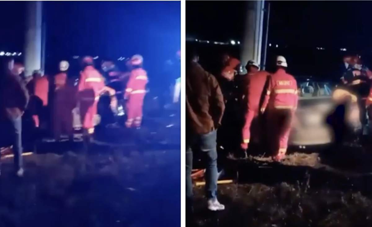 Accident Brașov După ce un autoturism a intrat cu viteză într-un stâlp de electricitate, o persoană încarcerată