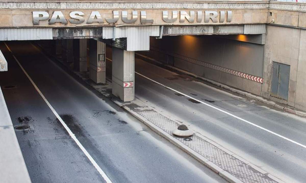 Pasajul Unirii din București va fi oprit circulației rutiere miercuri si joi noapte