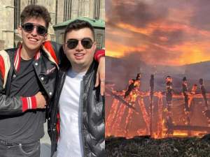 Adrian Marinescu și Vlad Băiceanu, doi prieteni buni, au murit împreună, în incendiul de la Ferma Dacilor. Familiile lor le organizează priveghiul în același timp / FOTO