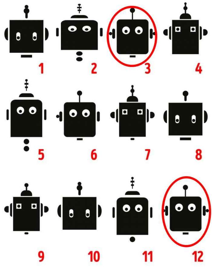 Test de inteligență! Găsește doi roboți similari în imagine, în 5 secunde / FOTO