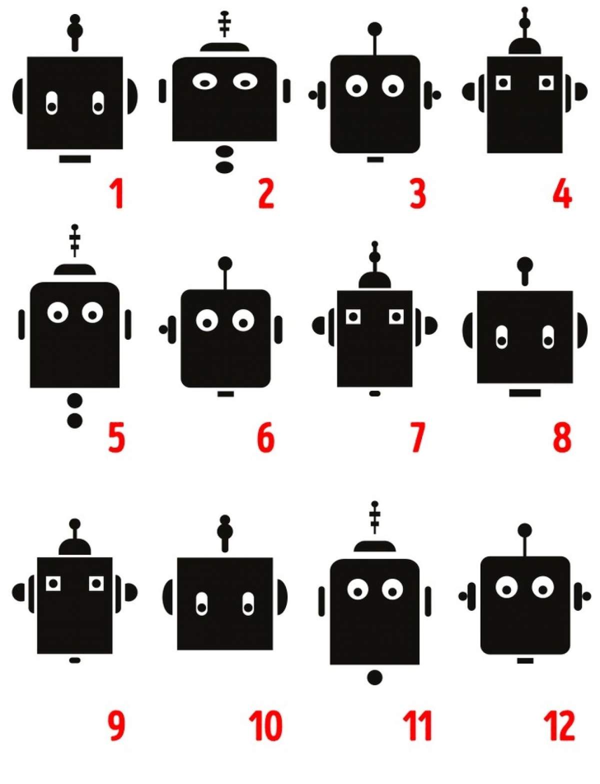 Test de inteligență! Găsește doi roboți similari în imagine, în 5 secunde / FOTO