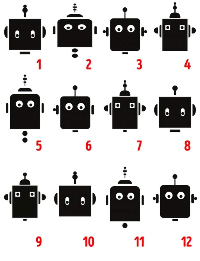 Test de inteligență! Găsește doi roboți similari în imagine, în 5 secunde / FOTO