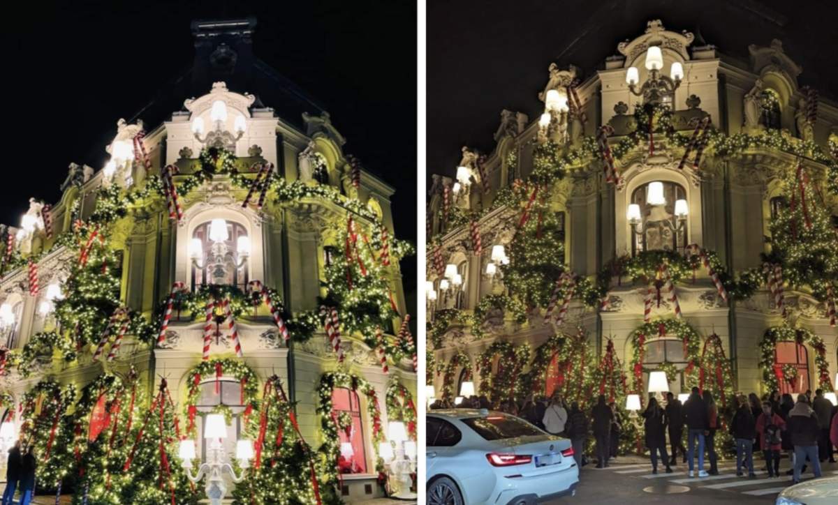 Casa Miţa Biciclista este una dintre cele mai frumoase clădiri decorate in perioada sărbătorilor de iarna