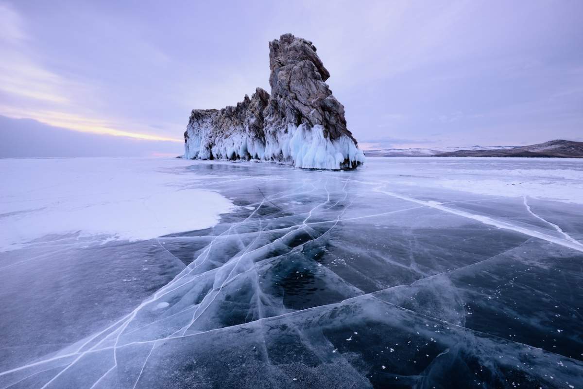 peisaj de iarnă din Siberia