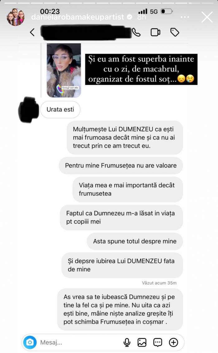 Dana Roba, postare pe rețelele de socializare