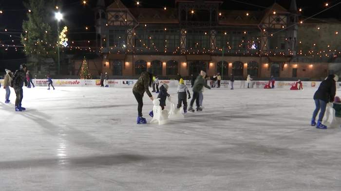 A fost deschis cel mai frumos patinoar din țară, la Brașov