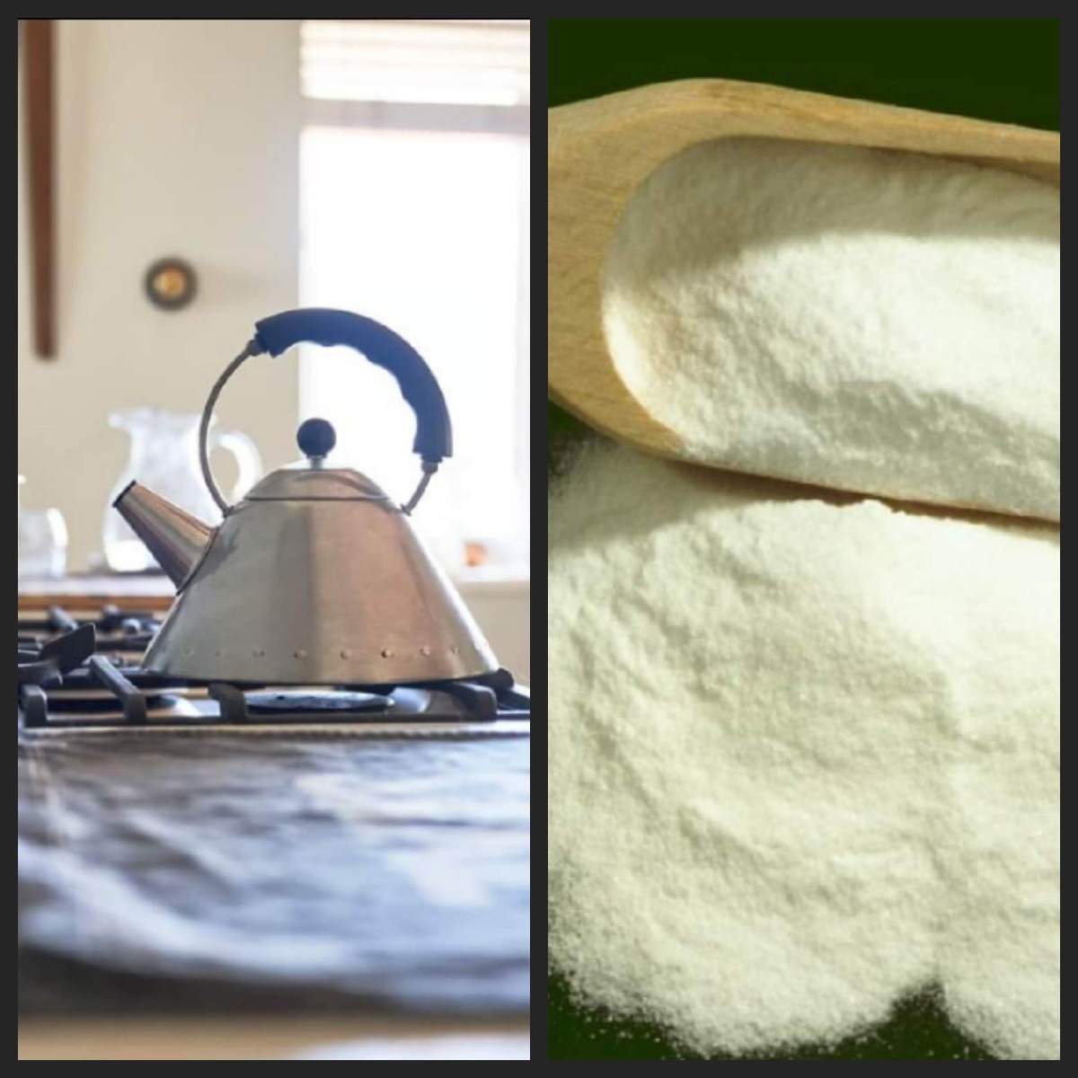 Curăță petele de pe ibrice și ceainice cu bicarbonat de sodiu Bicarbonatul de sodiu curăță petele de pe ceainice