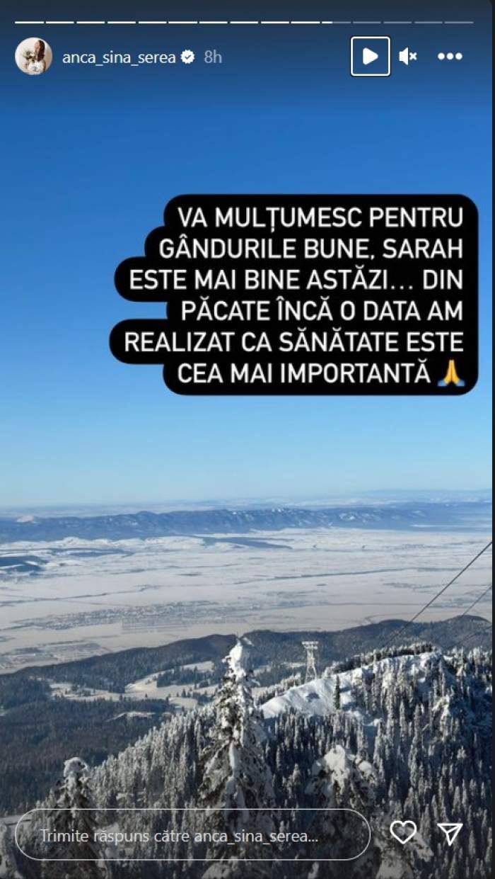 Cum se simte Sarah, fiica Ancăi Serea, după ce a fost operată. Vedeta, noi detalii despre starea de sănătate a adolescentei