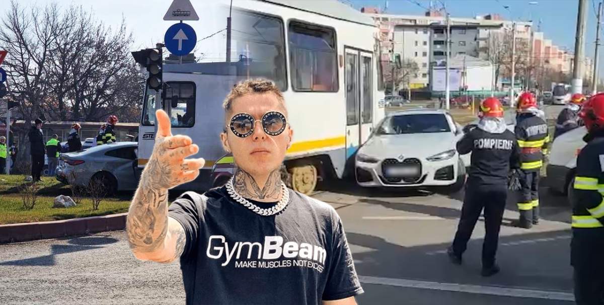 Lino Golden a fost implicat într-un accident grav! Autoturismul cântărețului s-a ciocnit cu un tramvai / PAPARAZZI