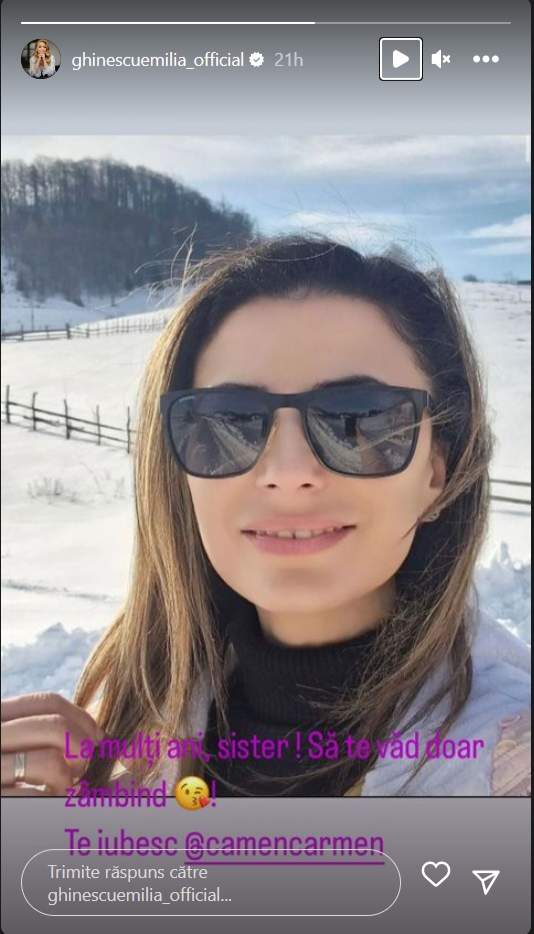 Sora Emiliei Ghinescu și-a sărbătorit ziua de naștere. Mesajul emoționant postat de artistă pentru Carmen: „Să te văd doar zâmbind” / FOTO