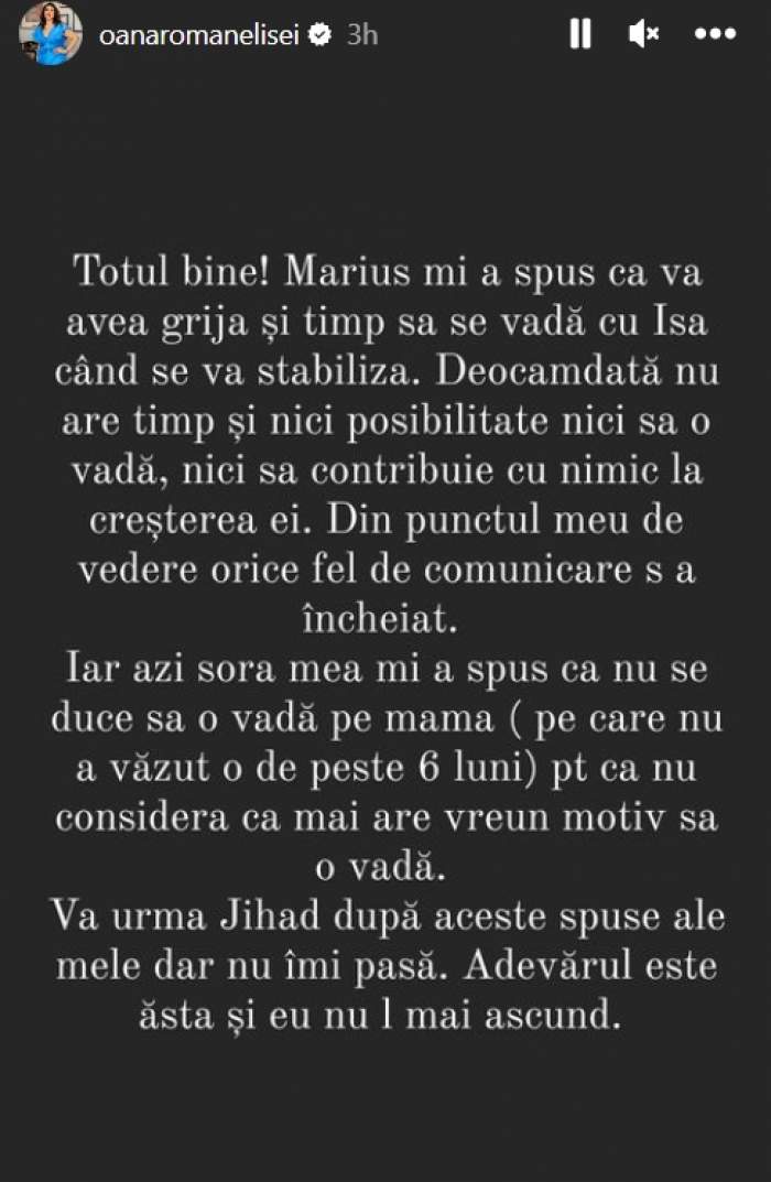 EXCLUSIV. Catinca Roman, reacție după ce sora ei, Oana Roman, a blamat-o pe internet că nu vrea să-și viziteze mama: ”E problema ei ce postează...”