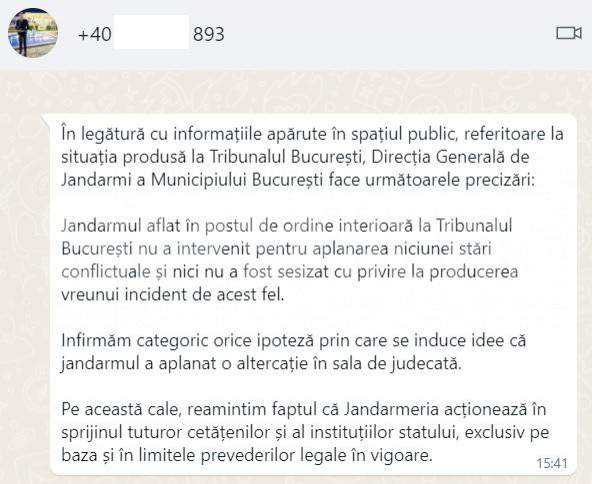 Liderul torționarilor de la Secția 16, prima declarație despre scandalul de la tribunal / Documente exclusive / Jandarmeria București se anchetează singură