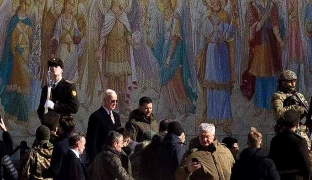 Joe Biden alături de Volodimir Zelenski, în Kiev