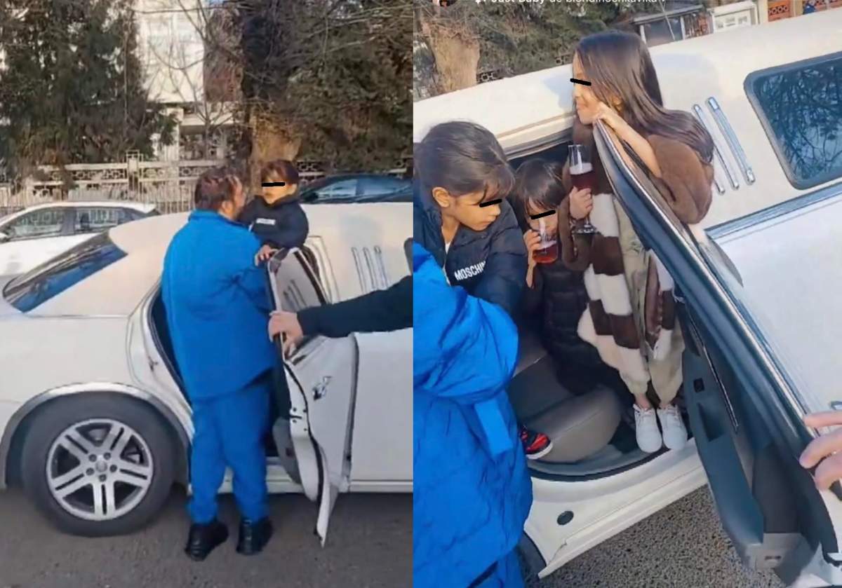Florin Salam își duce fetele la restaurant cu limuzina. Roxana Stoian: ”Asta e noua modă” / VIDEO