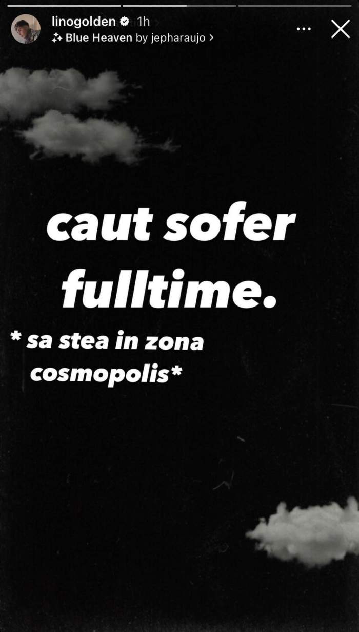 Lino Golden, decizie radicală după ce a făcut accident. Ce a postat artistul: „Caut…”