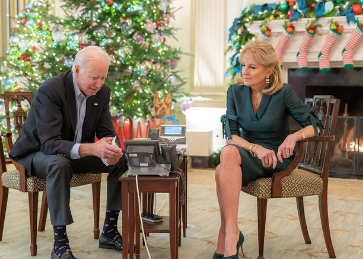 Jill Biden alături de Joe Biden la Casa Albă