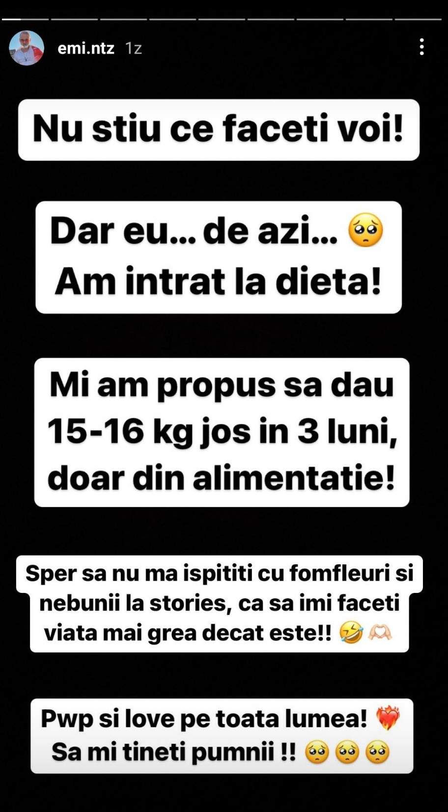 Emi de la Noaptea Târziu este la dietă. Artistul vrea să slăbească 15 kilograme în 3 luni: „Sper să nu mă ispitiți”