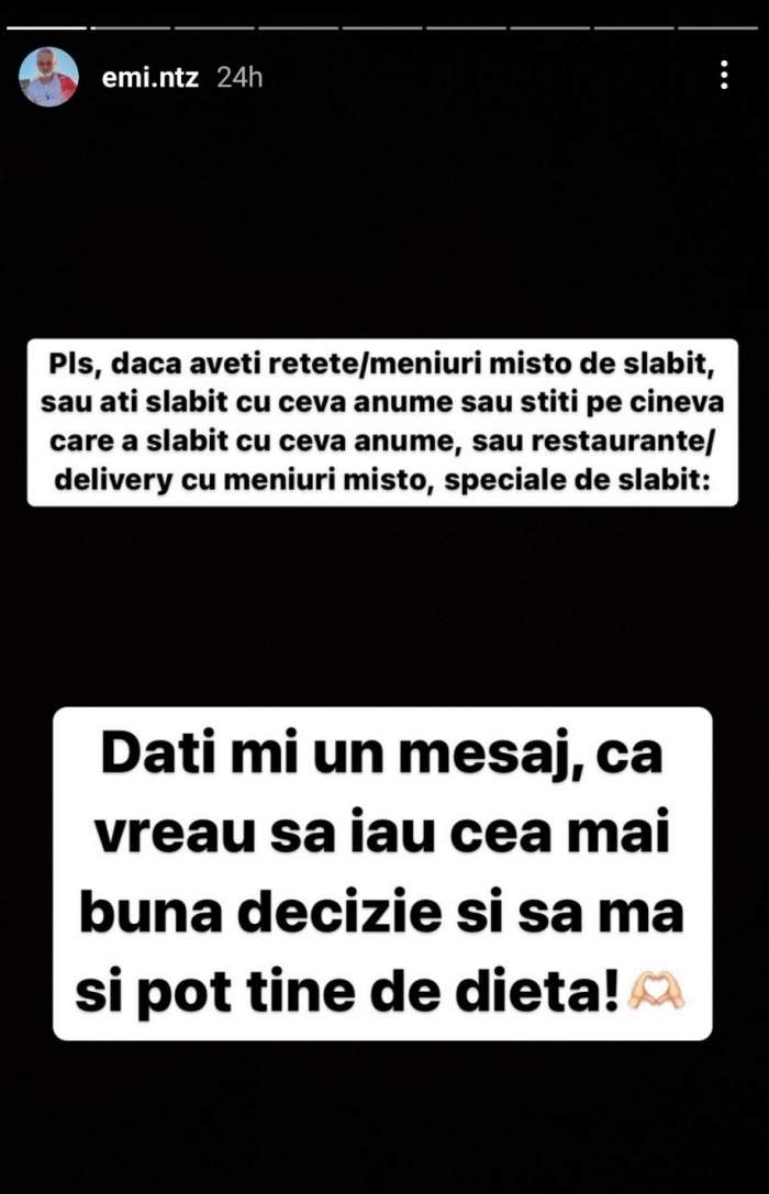 Emi de la Noaptea Târziu este la dietă. Artistul vrea să slăbească 15 kilograme în 3 luni: „Sper să nu mă ispitiți”