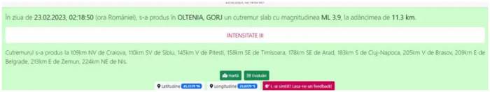 Nou cutremur în România în timpul nopții. În ce zonă a avut loc seismul și ce magnitudine a înregistrat