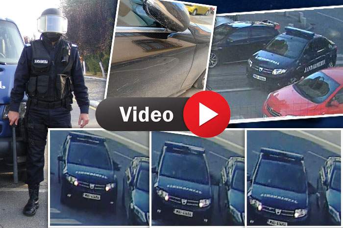 Jandarmi, filmați în timp ce zgâriau, în mod intenționat, mașina unui om de afaceri din București / VIDEO
