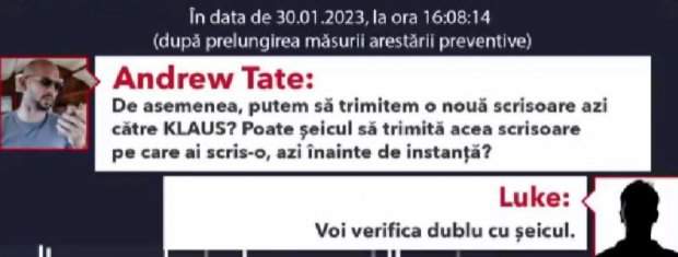 Stenogramele conversațiilor lui Andrew Tate din închisoare. Încercă să implice politicieni pentru salvarea de la pedeapsă: „Dacă ne va ajuta va fi răsplătit” / FOTO