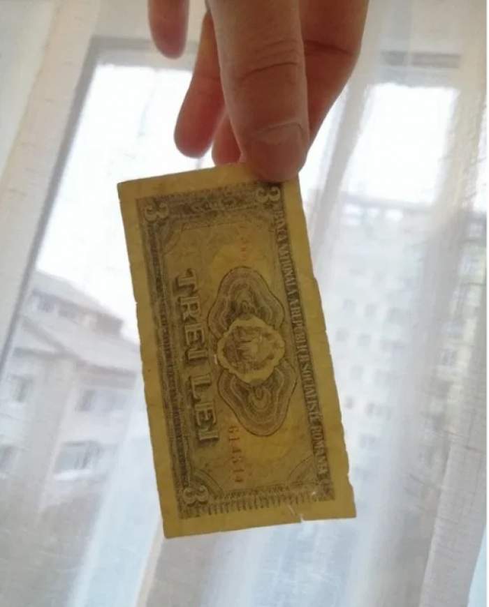 Bancnota comunistă de 3 lei se vinde cu o sumă frumoasă pe OLX. Ce preț are acum