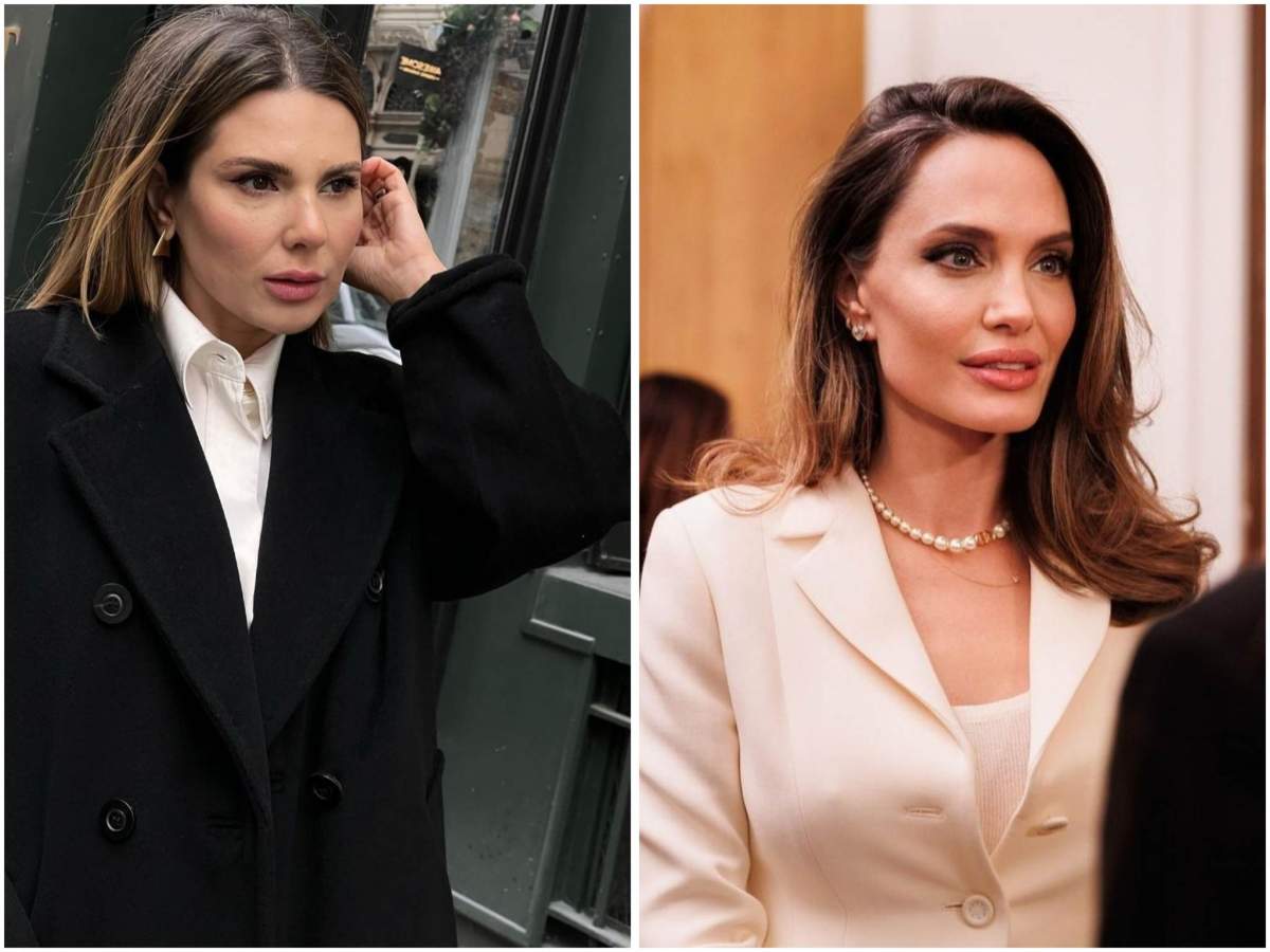 Ali Andreea a spus că nu a folosit ruj atunci când a machiat-o pe Angelina Jolie. Ali Andreea și Angelina Jolie
