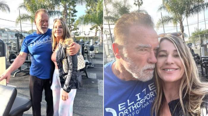 Nadia Comăneci, o nouă imagine alături de Arnold Schwarzenegger. Cum s-au fotografiat cele două legende / FOTO