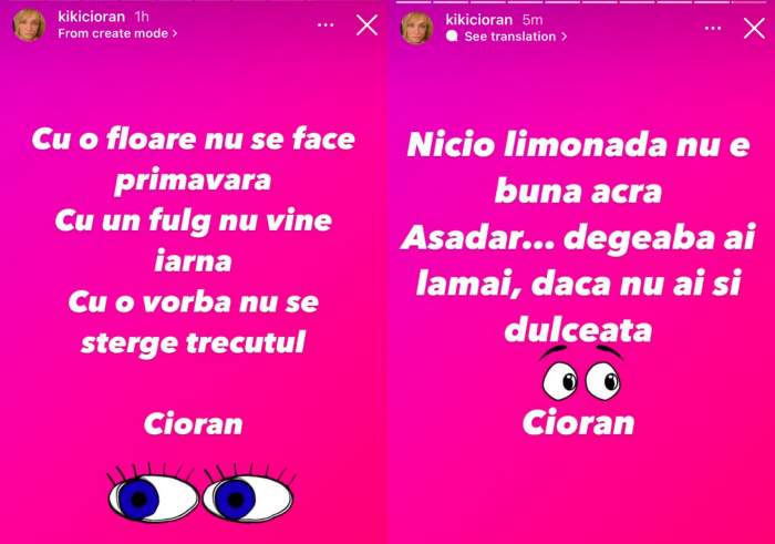 Cum îl înțeapă Cristina Cioran pe fostul iubit, Alex Dobrescu, după ce a recunoscut că acesta tot încearcă să o împace: "Degeaba ai lămâi, dacă nu ai ..." / FOTO