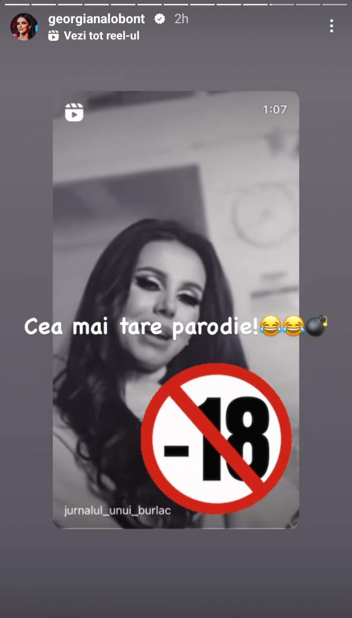 Cum a reacționat Georgiana Lobonț, după ce Mihai Bendeac a ironizat-o într-un videoclip postat pe Instagram