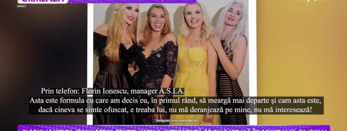 Managerul trupei "A.S.I.A”, declarații despre scandalul cu Irina. Florin Ionescu vrea să acționeze pe cale legală: "Fiecare să-și vadă de treabă” / VIDEO