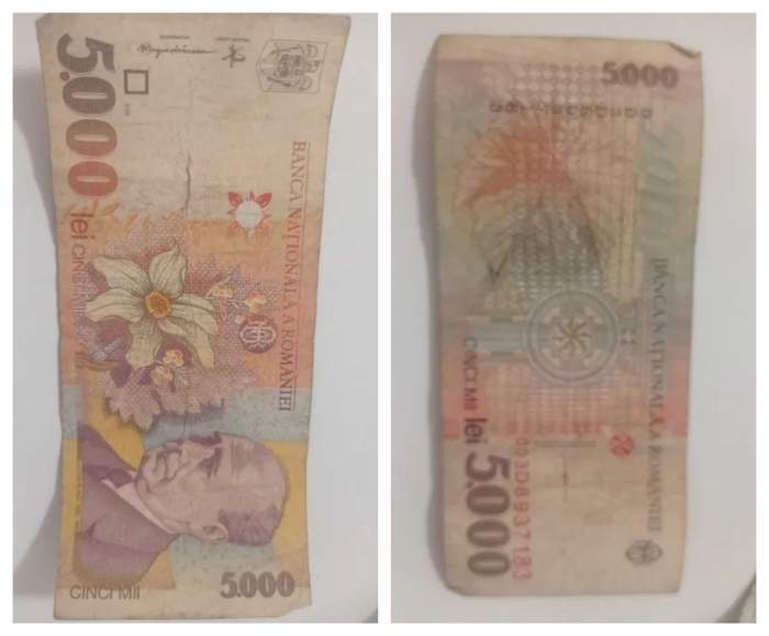 Bancnota de 5000 de lei, din 1998, de vânzare pe OLX. Prețul pe care trebuie să îl plătești în 2023