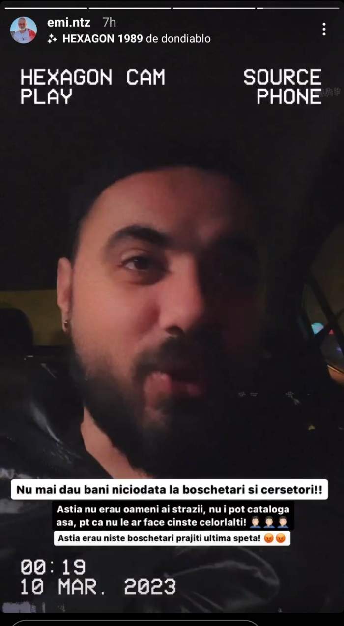 Emi de la Noaptea Târziu, revoltat de atitudinea unui cerșetor din Capitală. Ce a observat artistul: „Nu mai dau bani niciodată”