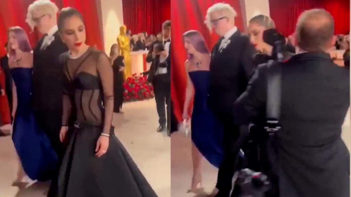 Cum a reacționat Lady Gaga după ce un fotograf a căzut pe covorul "roșu", la Oscar. Imaginile au devenit virale