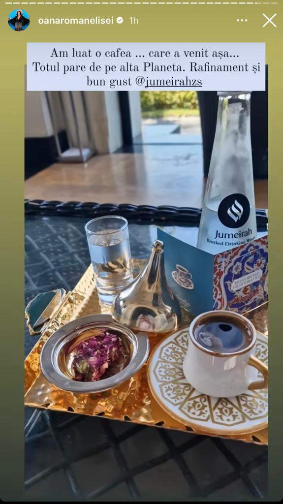 "Așa ceva nu am mai văzut!". Reacția Oanei Roman în vacanța din Dubai. Ce a impresionat-o pe vedetă la un restaurant / FOTO