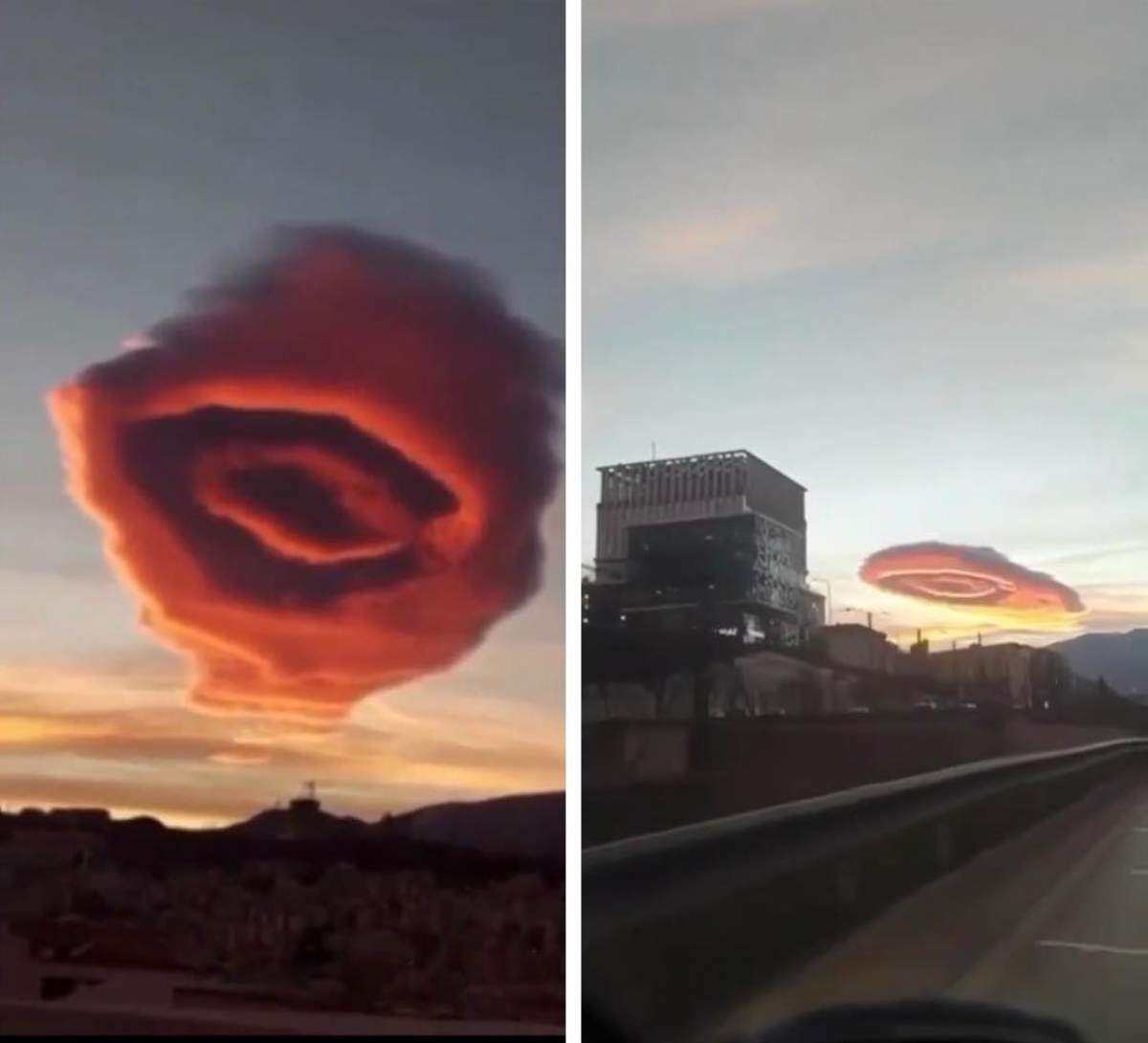 Noi imagini cu norul uriaș, asemănător unui OZN, observat în Turcia