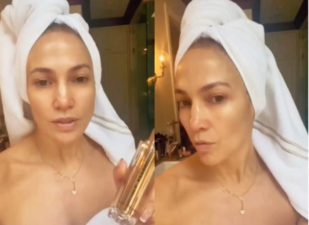 Ce rutină de îngrijire a tenului are Jennifer Lopez. Vedeta s-a filmat în prosop și a împărtășit fanilor secretele ei / VIDEO