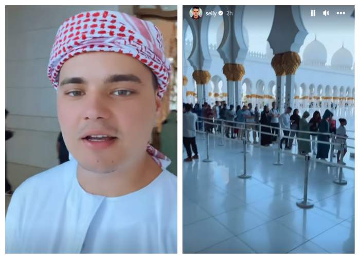 Selly, impresionat de Marea Moschee din Abu Dhabi. Vloggerul se află în vacanță cu iubita sa, Smaranda: ”Credința lor...”