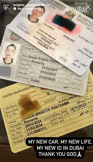 Brigitte Pastramă a obținut viza pentru Dubai. Vedeta a făcut anunțul pe internet: „Viața mea nouă”