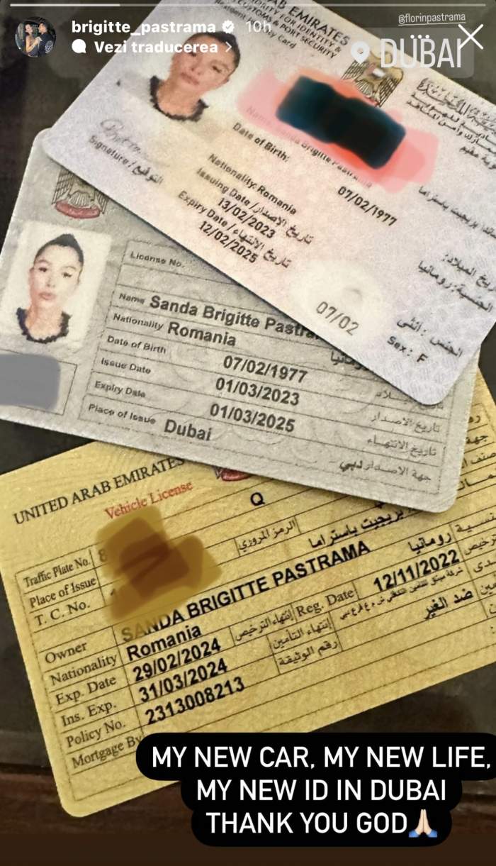 Brigitte Pastramă a obținut viza pentru Dubai. Vedeta a făcut anunțul pe internet: „Viața mea nouă”