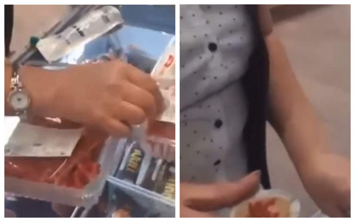 Carne cu plastic pe rafturile unui supermarket din București. Clienta a cerut explicații pentru produs / VIDEO