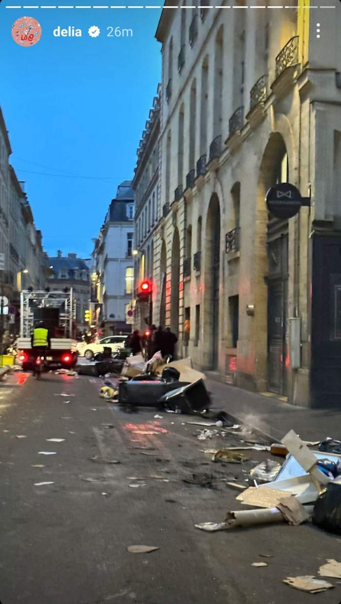 Delia Matache, prinsă de protestele din Paris. Ce imagini a postat artista pe rețelele de socializare / FOTO