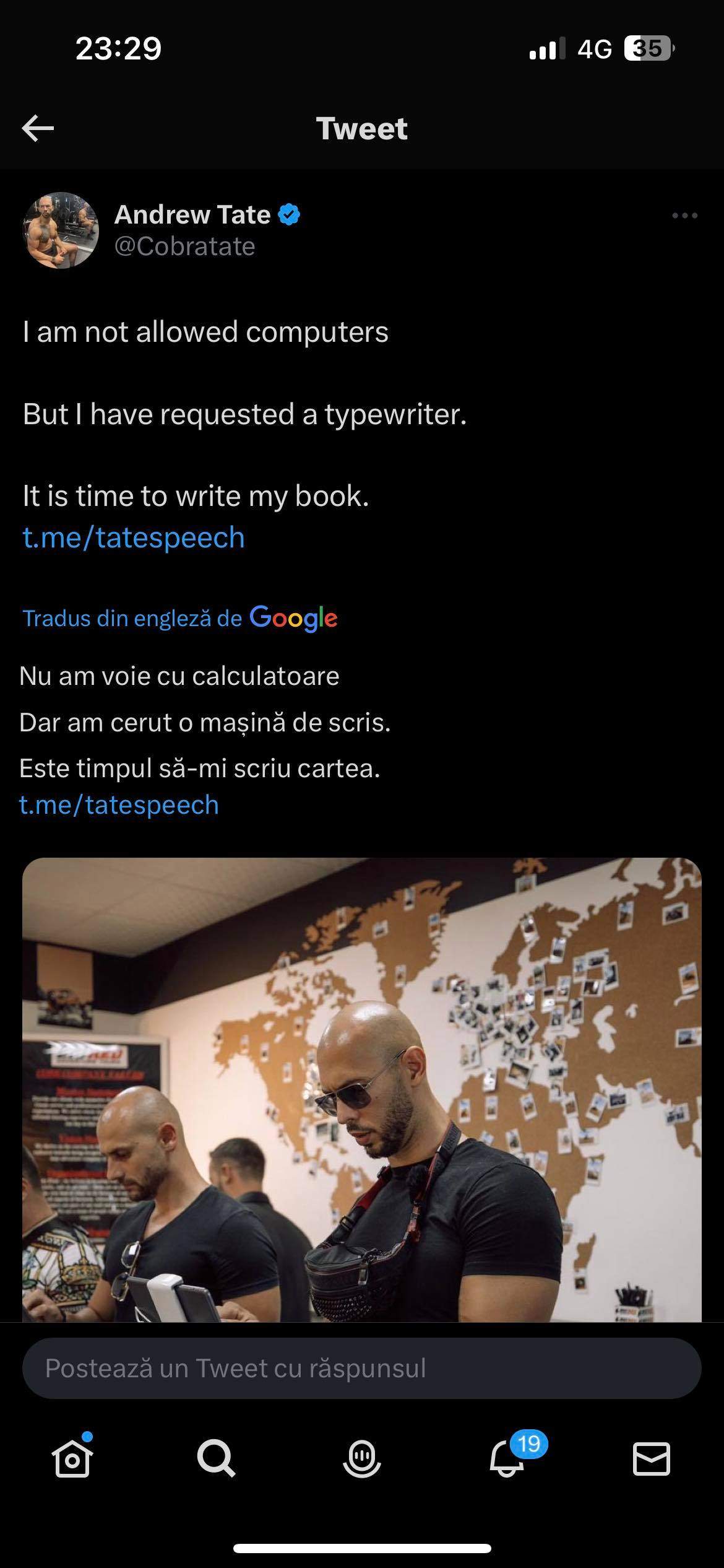 "Este timpul să-mi scriu cartea." Andrew Tate, planuri mari din spatele gratiilor?! Dezvăluirile făcute de milionarul britanic / FOTO