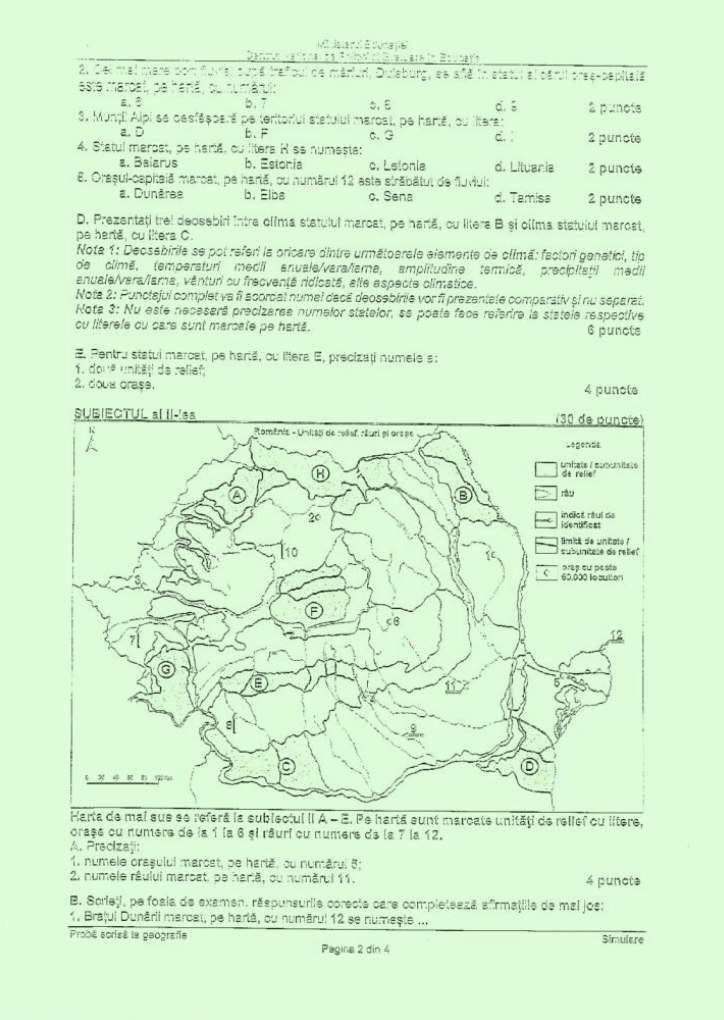 Simulare Bacalaureat 2023. Elevii au susținut proba la Geografie. Ce subiecte au primit