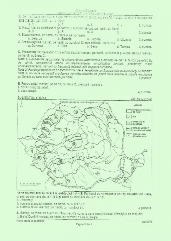 Simulare Bacalaureat 2023. Elevii au susținut proba la Geografie. Ce subiecte au primit