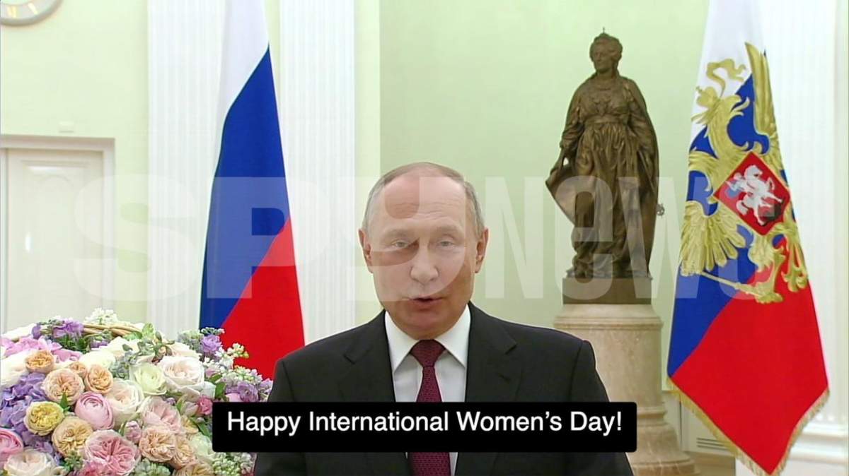 Vladimir Putin, mesaj pentru toate femeile de 8 martie. Ce a transmis președintele rus la un an de când a început războiul cu Ucraina