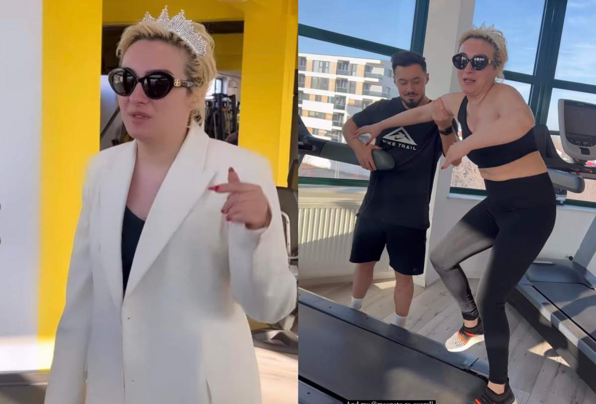 Ținuta incredibilă cu care Ana Morodan a mers la sală: ”Nu mi-ai zis că trebuie să îmi iau și lenjerie sub echipamentul de sport.” Diva nu a uitat să poarte, în schimb, diadema cu perle / VIDEO